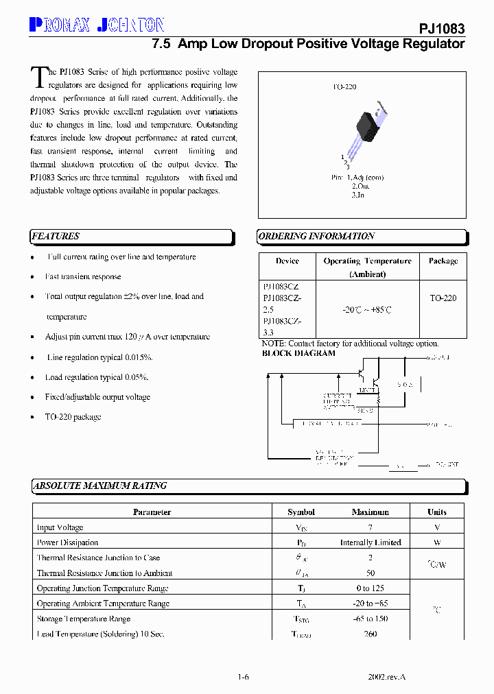 PJ1083CZ-33_3850061.PDF Datasheet