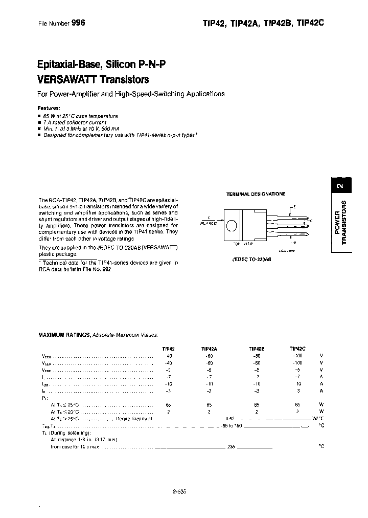 TIP42A-DR6260_3852792.PDF Datasheet