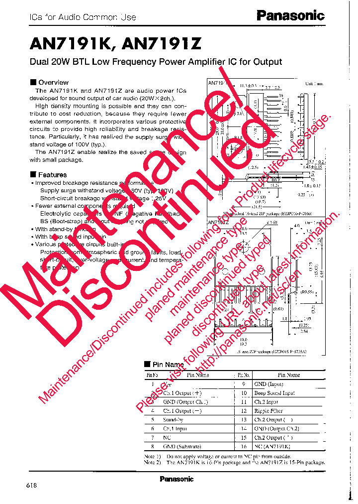 AN7191K_3850498.PDF Datasheet