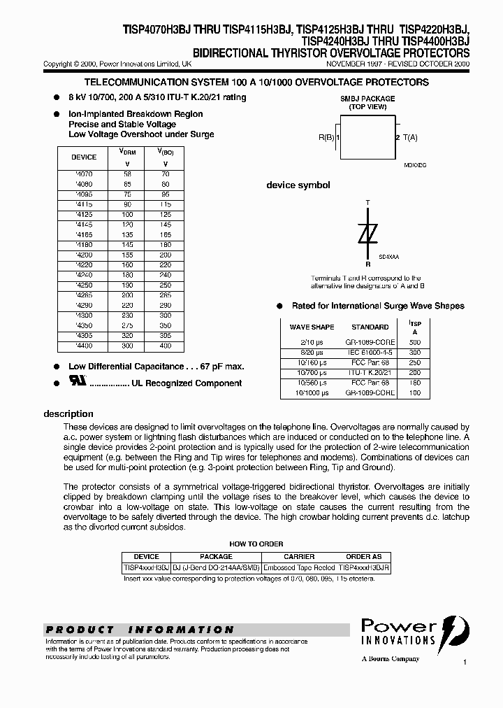 TISP4070H3BJR_3853535.PDF Datasheet