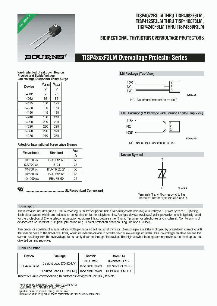 TISP4072F3LMFR_3853544.PDF Datasheet