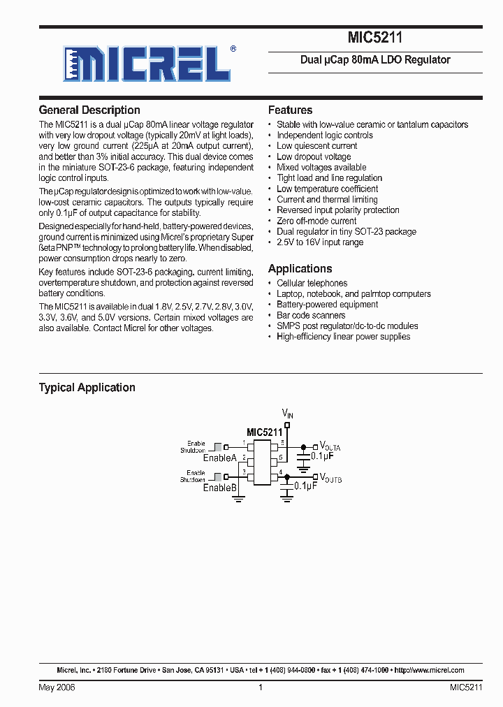 MIC5211-BCYM6_4103261.PDF Datasheet
