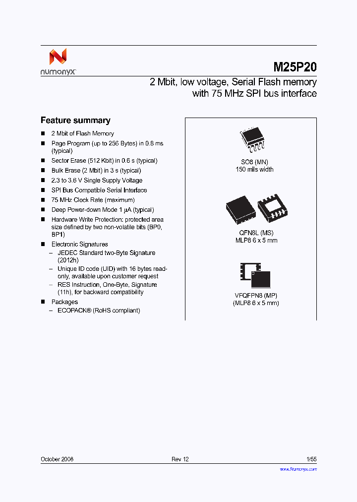 M25P20-VMS6TP_3857397.PDF Datasheet