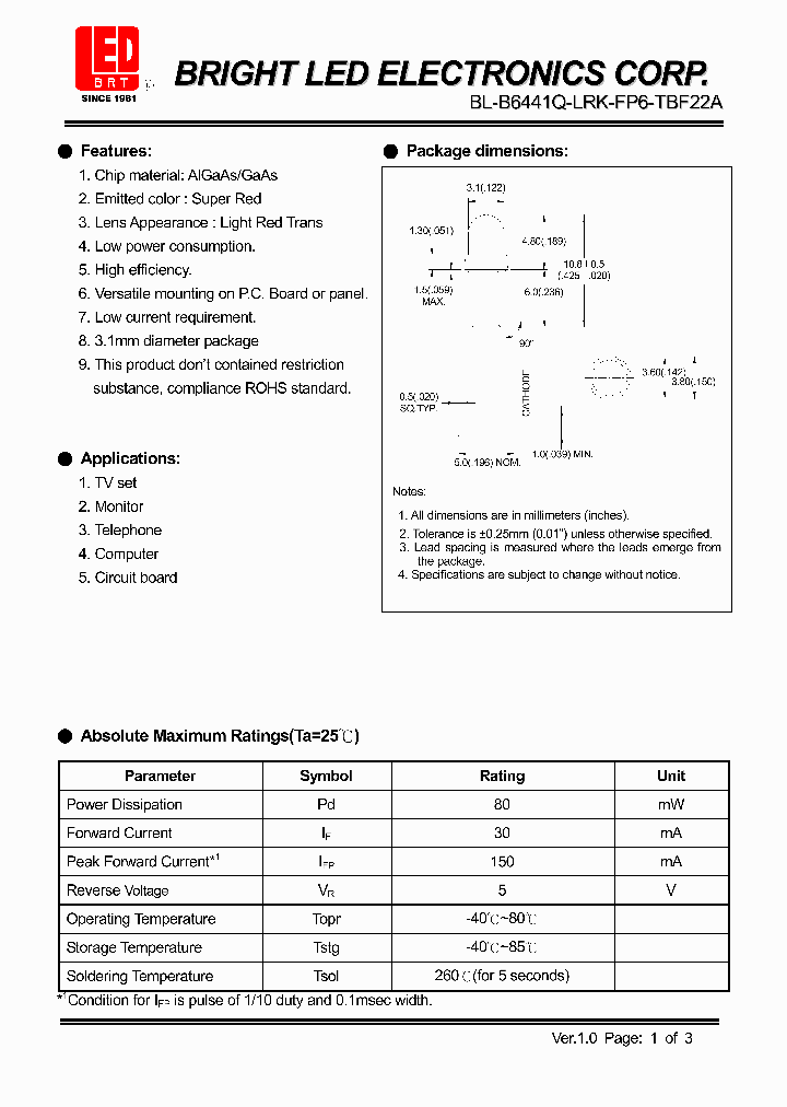 BL-B6441Q-LRK-FP6-TBF22A_3854398.PDF Datasheet