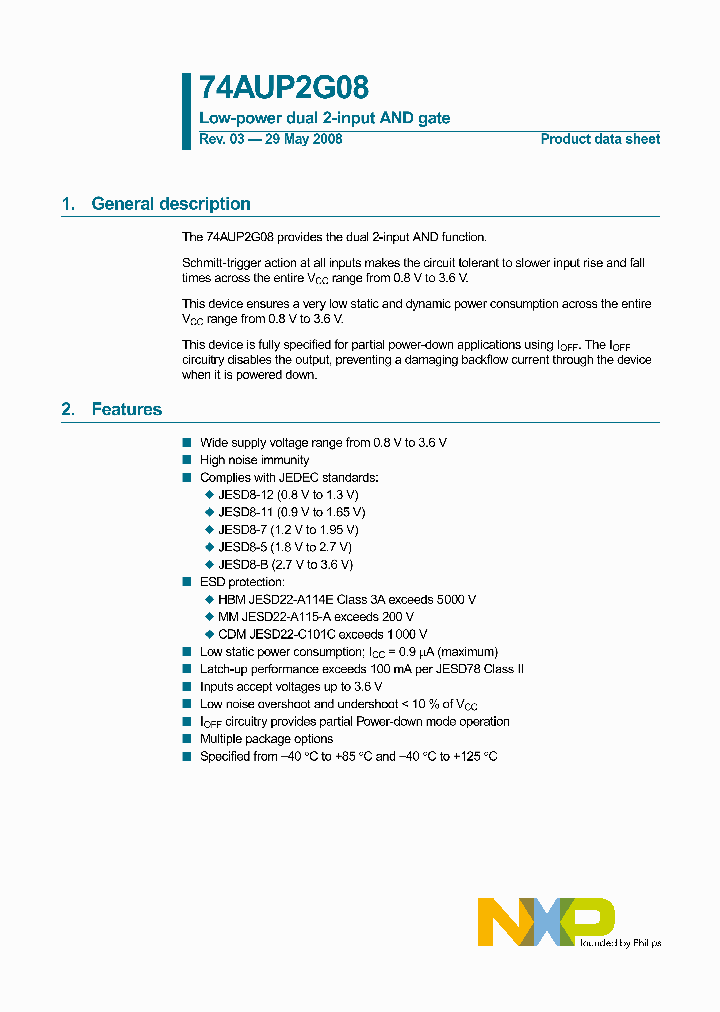 74AUP2G08DC125_3856223.PDF Datasheet