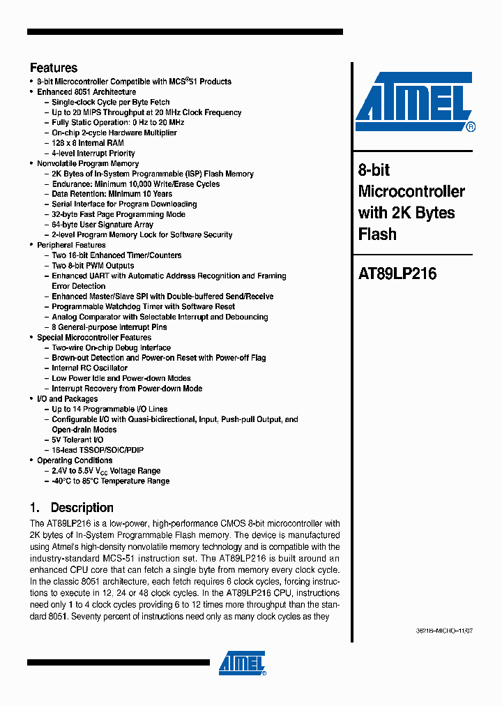 AT89LP216-20PI_3859864.PDF Datasheet