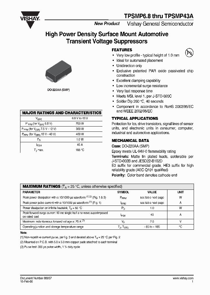 TPSMP75A-E385A_3859009.PDF Datasheet