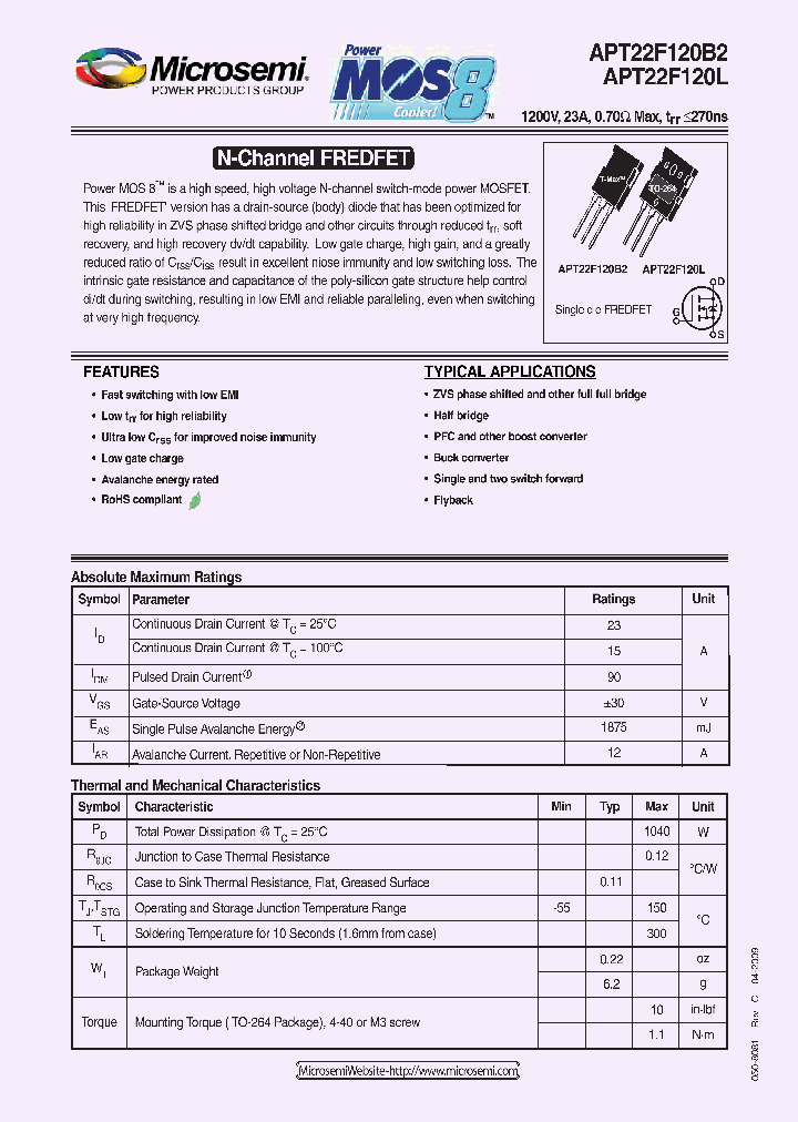 APT22F120B209_4105506.PDF Datasheet
