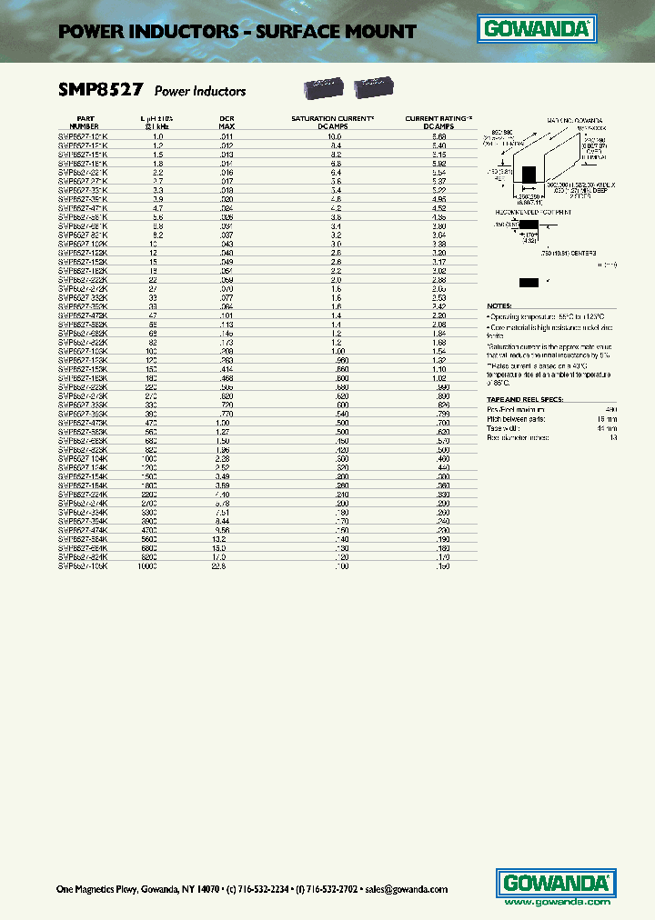 SMP8527-152K_3859500.PDF Datasheet