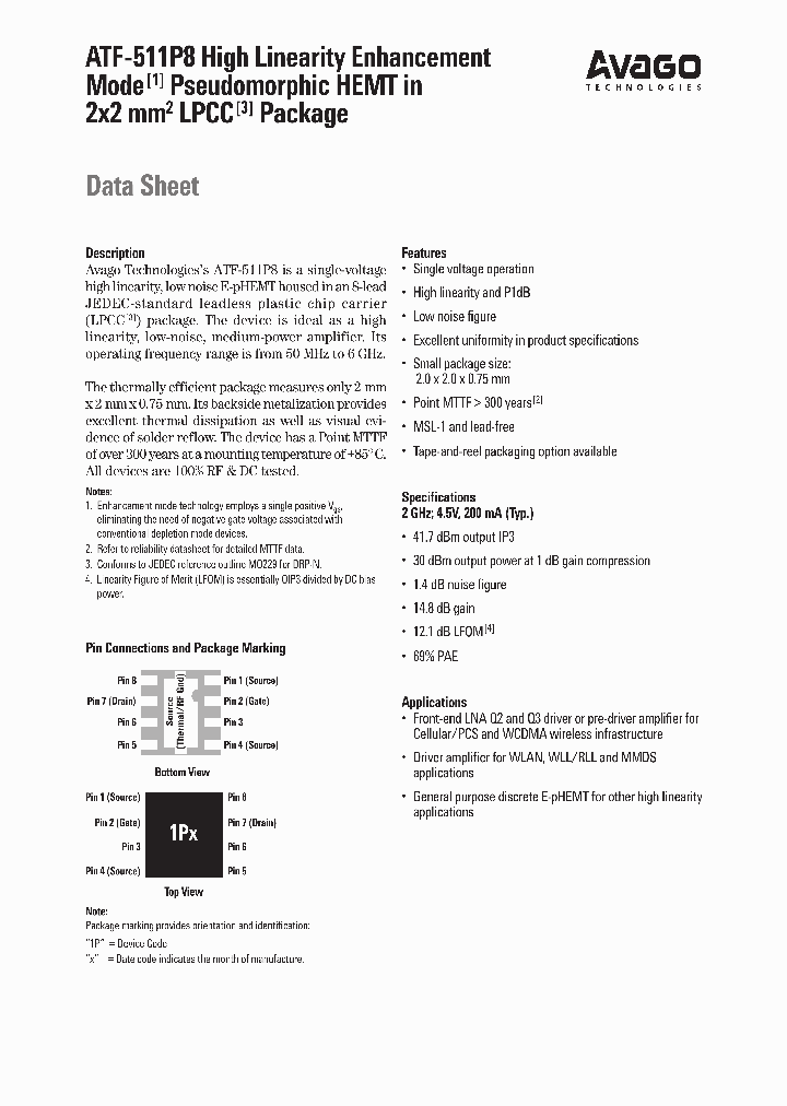 ATF-511P8-BLK_3861268.PDF Datasheet