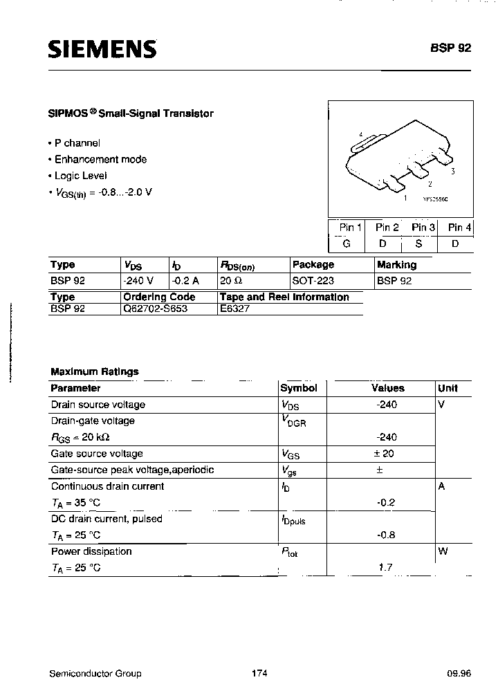 BSP92E-6327_3861172.PDF Datasheet