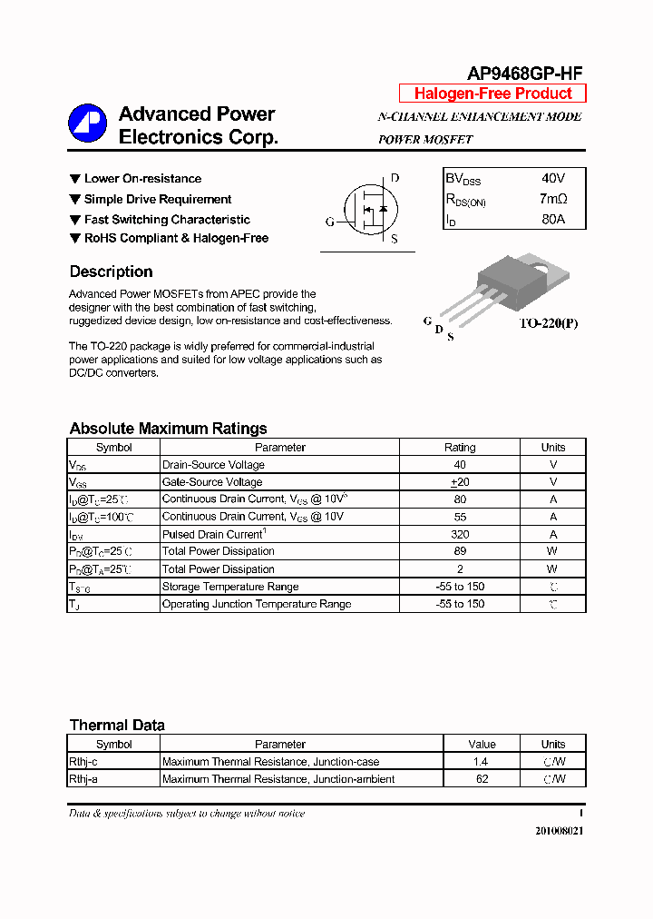 AP9468GP-HF_3861542.PDF Datasheet