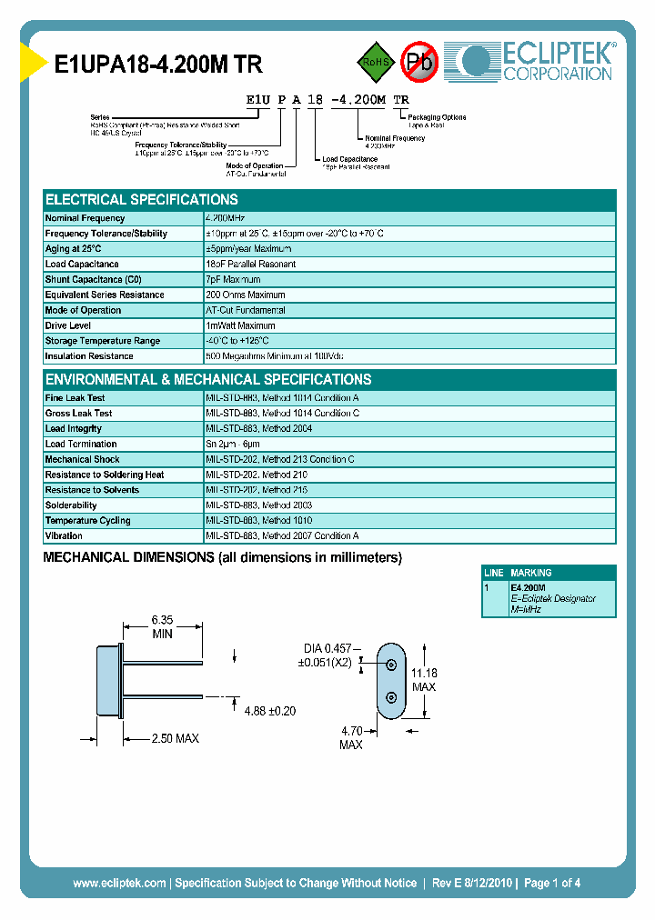 E1UPA18-4200MTR_3862421.PDF Datasheet
