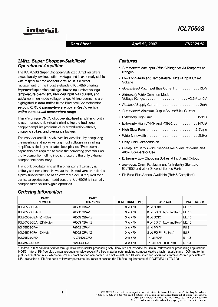 ICL7650SCPA-1Z_3863540.PDF Datasheet
