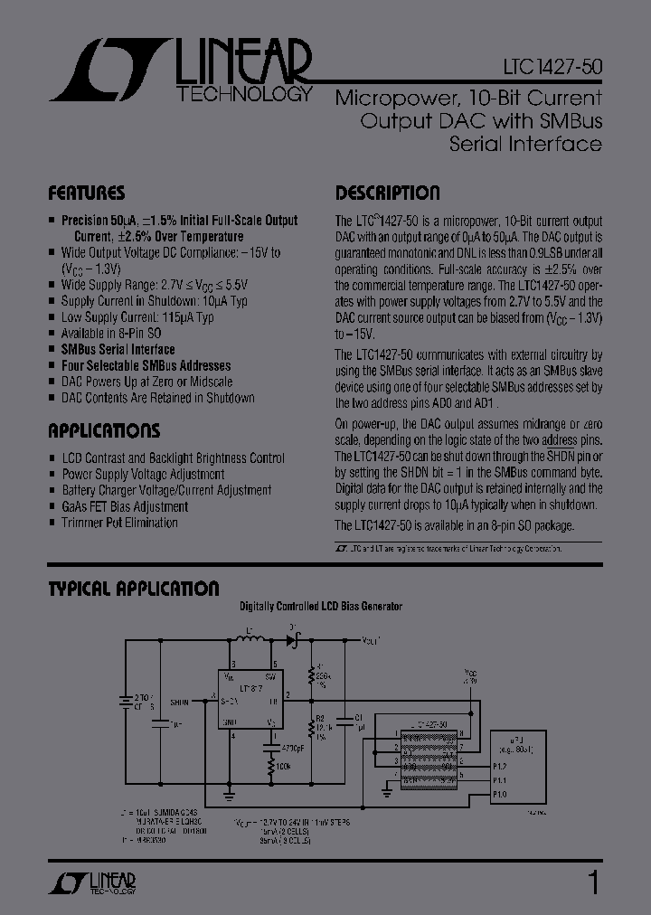 LTC1427CS8-50PBF_3864528.PDF Datasheet