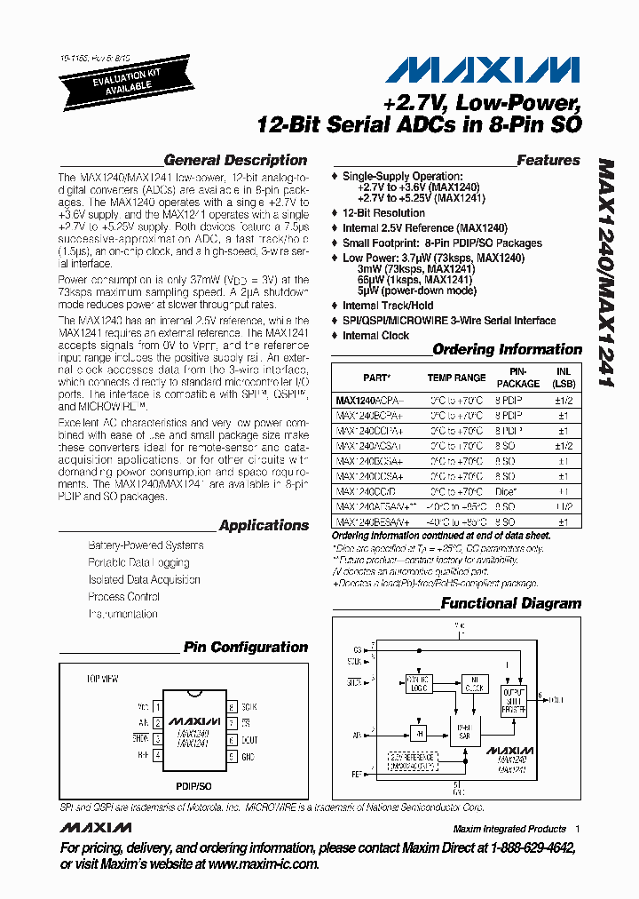 MAX1241AEPA_3863820.PDF Datasheet