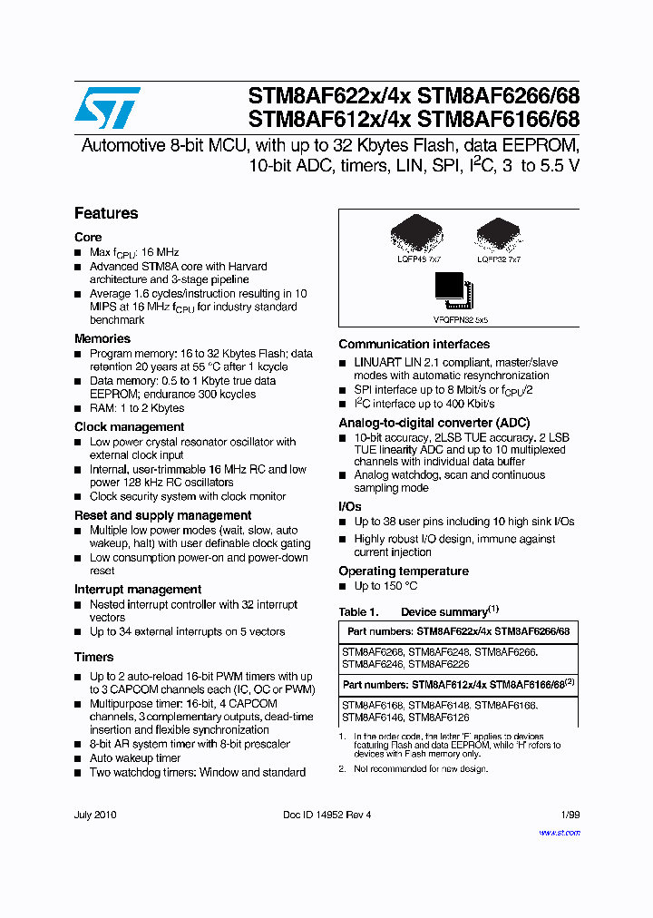STM8AF6246UCU_3864800.PDF Datasheet