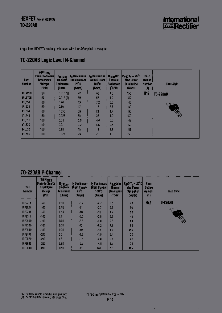 IRL2203-015PBF_3865107.PDF Datasheet