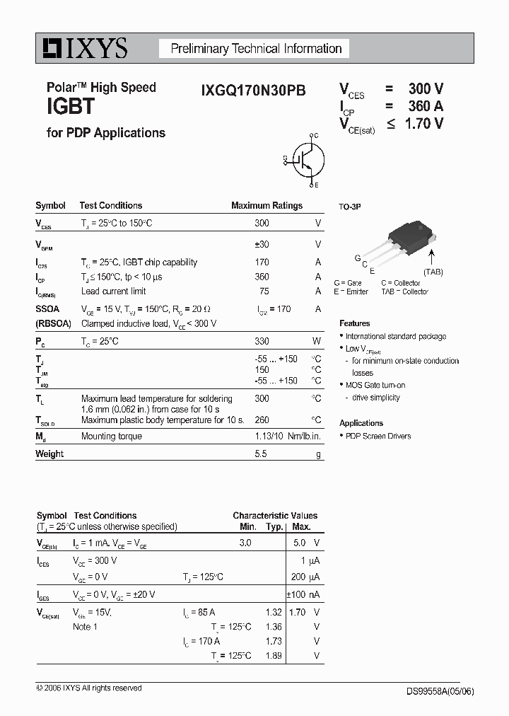 IXGQ170N30PB_3866166.PDF Datasheet