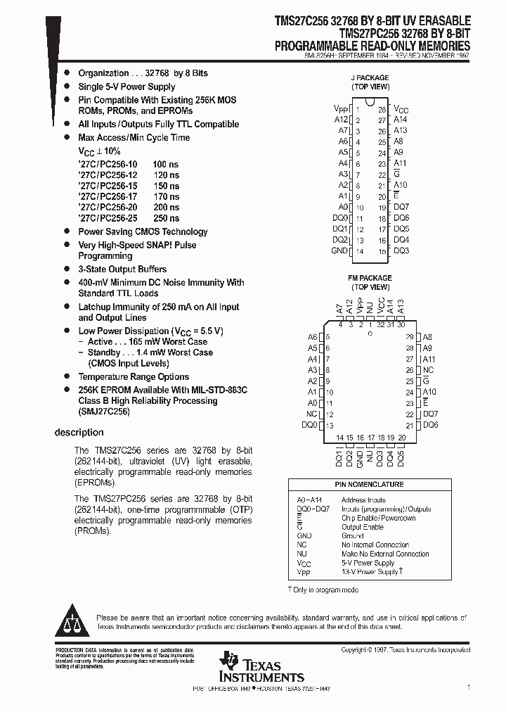 TMS27PC256-12FMLR_3866360.PDF Datasheet
