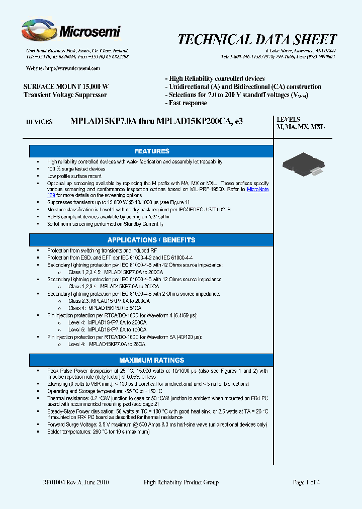 MPLAD15KP80AE3TR_3860563.PDF Datasheet