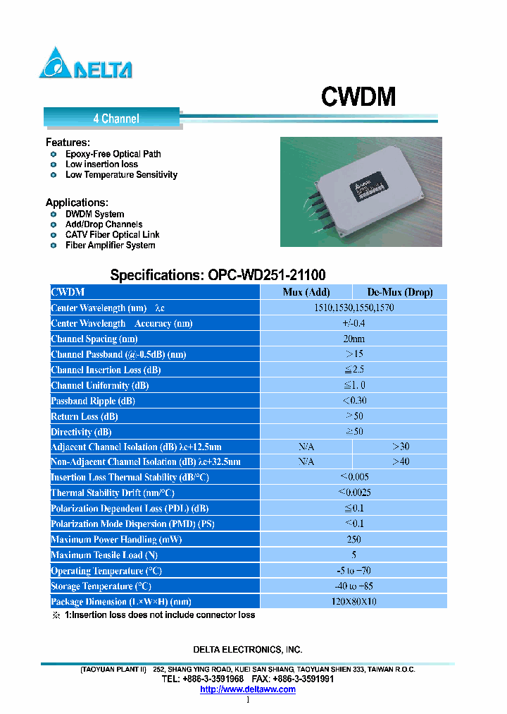 OPC-WD251-21100_3867087.PDF Datasheet