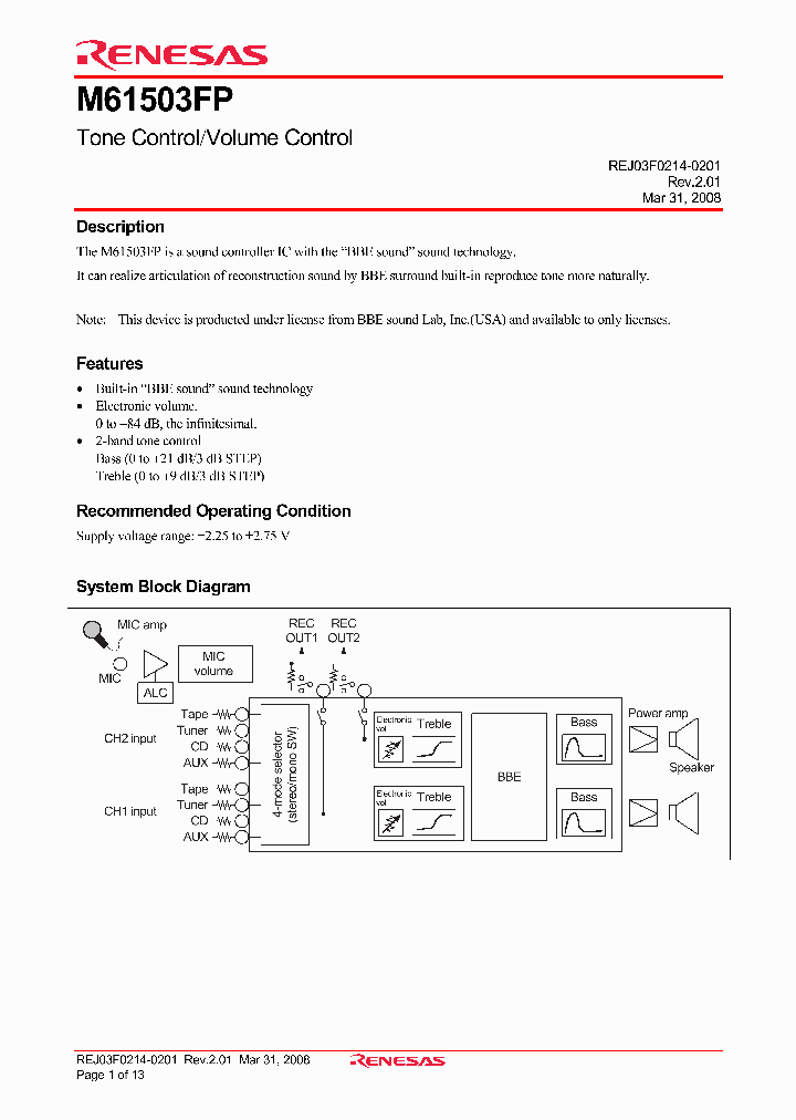 M61503FP_4112003.PDF Datasheet