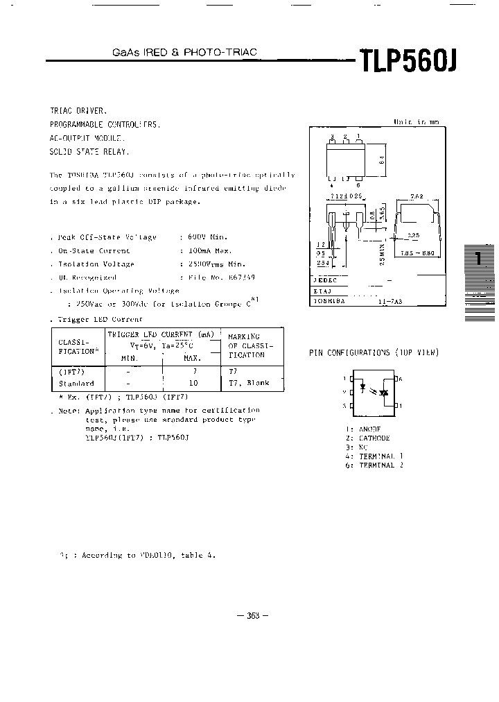 TLP560JTP5_3871457.PDF Datasheet