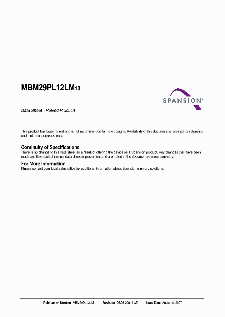 MBM29PL12LM10PCN-E1_3866868.PDF Datasheet