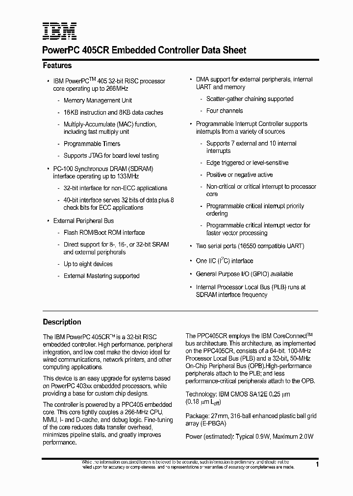 IBM25PPC405CR-3BB200C_3872108.PDF Datasheet
