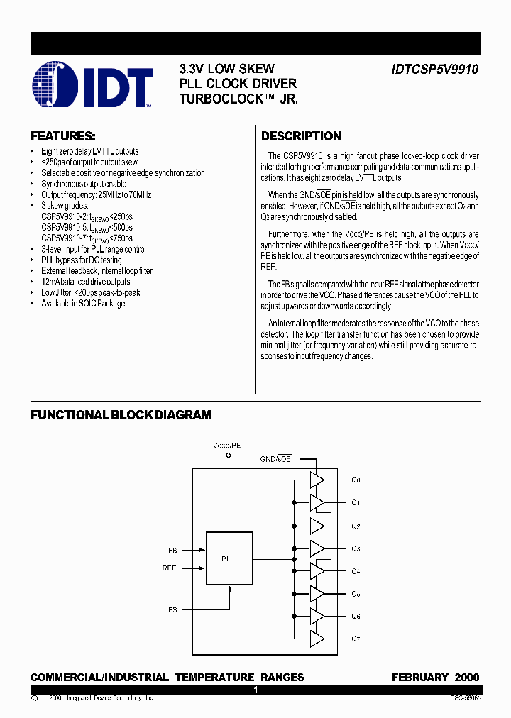 IDTCSP5V9910-5SOI_3872890.PDF Datasheet