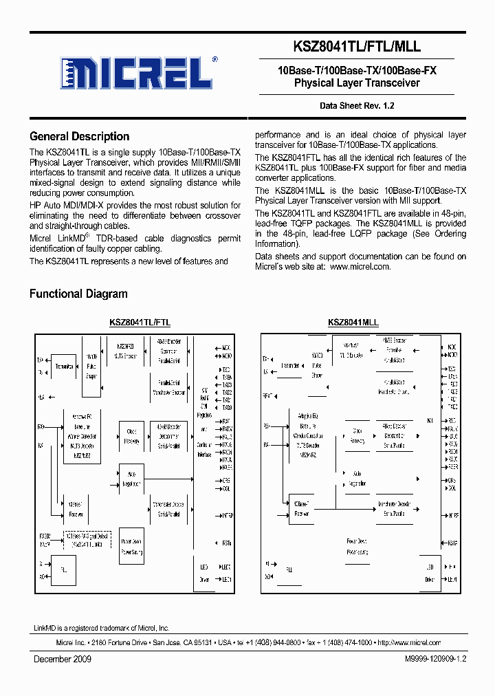 KSZ8041MLL_3871724.PDF Datasheet
