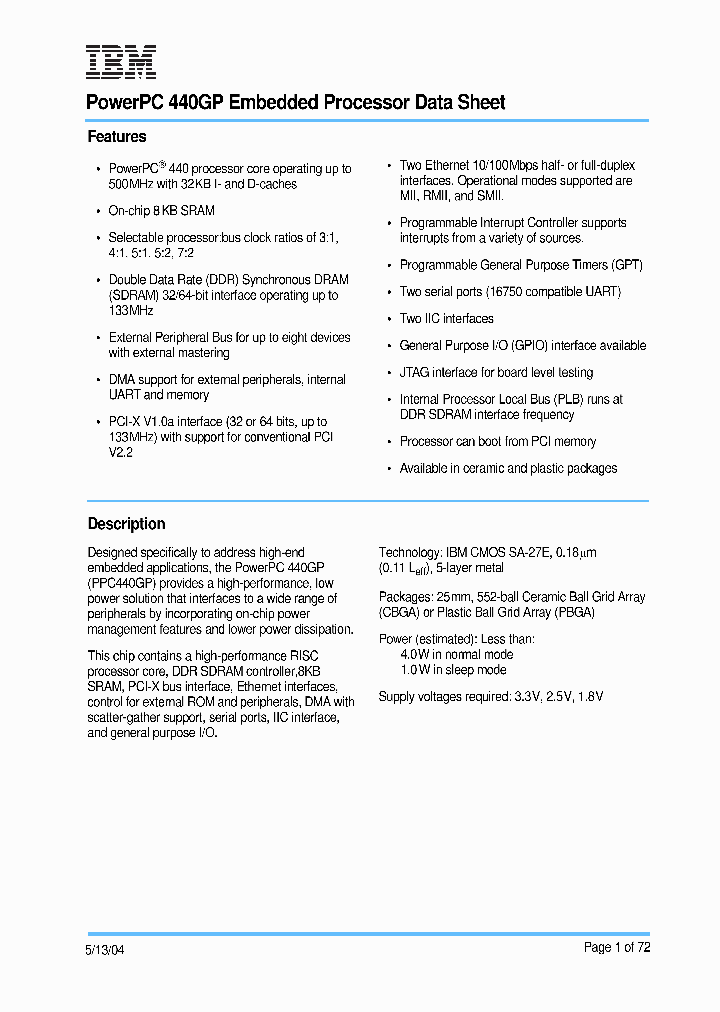 IBM25PPC440GP-3CC400E_3873349.PDF Datasheet