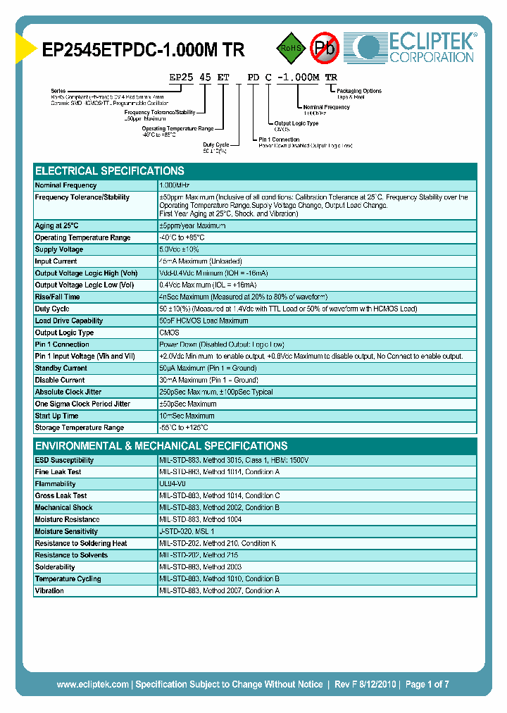 EP2545ETPDC-1000MTR_3873380.PDF Datasheet