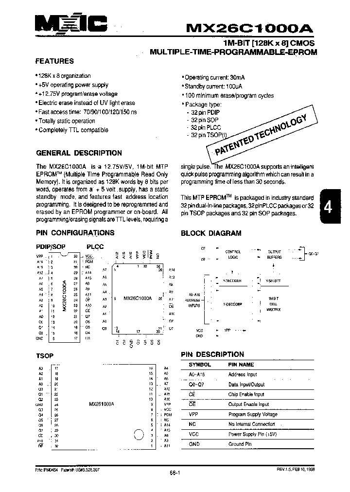 MX26C1000APC-90_3872542.PDF Datasheet