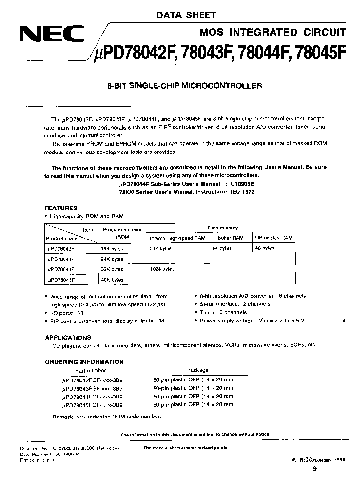 UPD78044FGF-XXX-3B9_3873821.PDF Datasheet