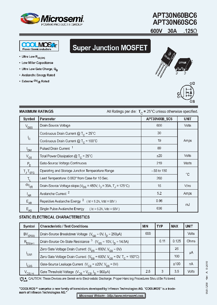 APT30N60SC6_3873003.PDF Datasheet