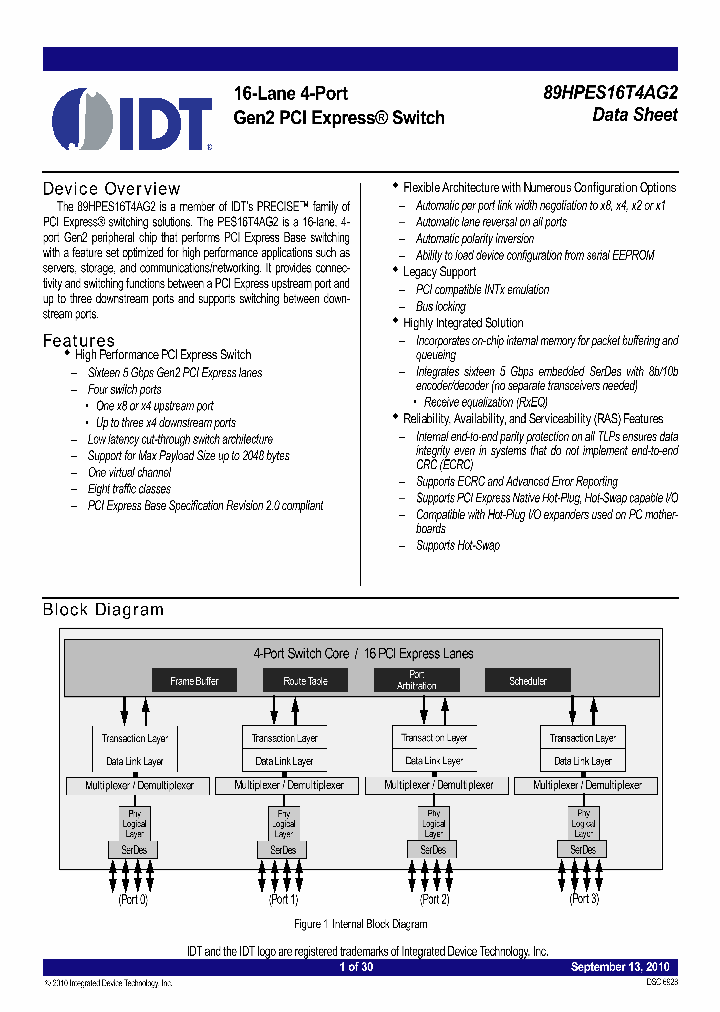 89HPES16T4AG2ZCALG_3876963.PDF Datasheet
