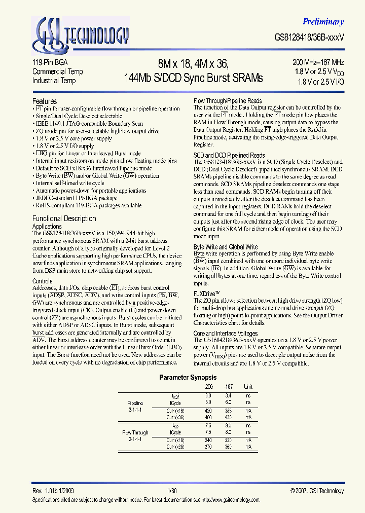 GS8128436B-200VI_3880550.PDF Datasheet