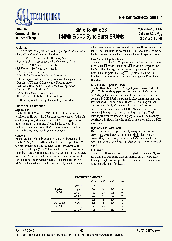 GS8128436B-167T_3880538.PDF Datasheet