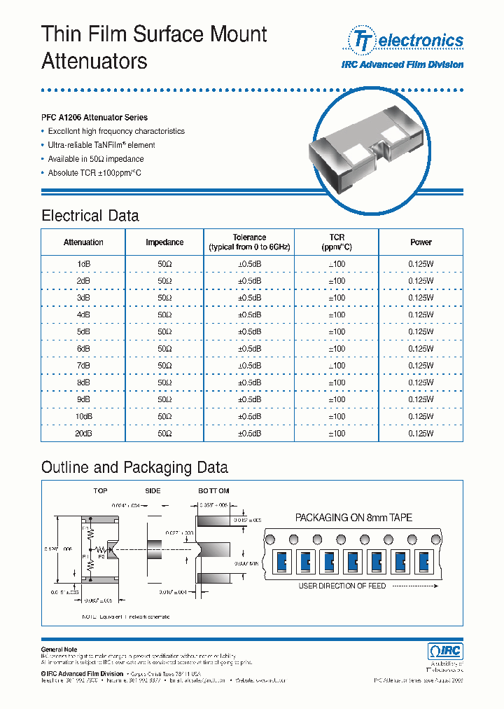 PFC-A1206-01-50R0-10D0-D_3879577.PDF Datasheet