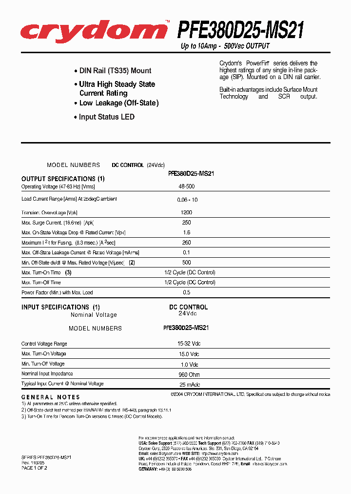 PFE380D25R-MS21_3880460.PDF Datasheet