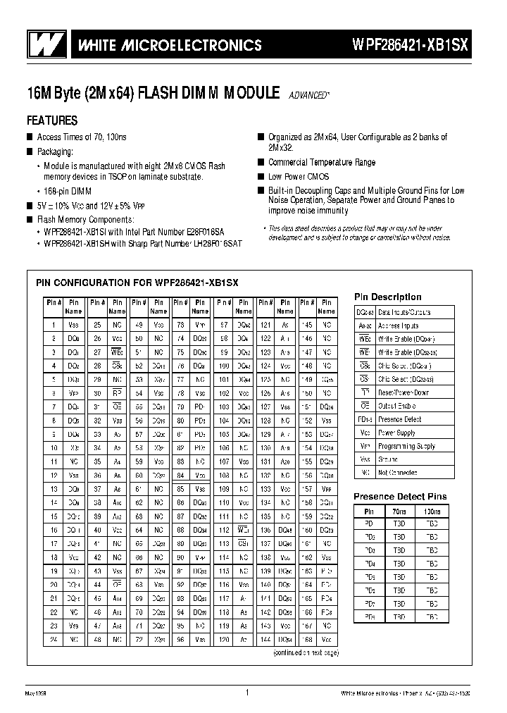 WPF286421-70B1SH_3881264.PDF Datasheet