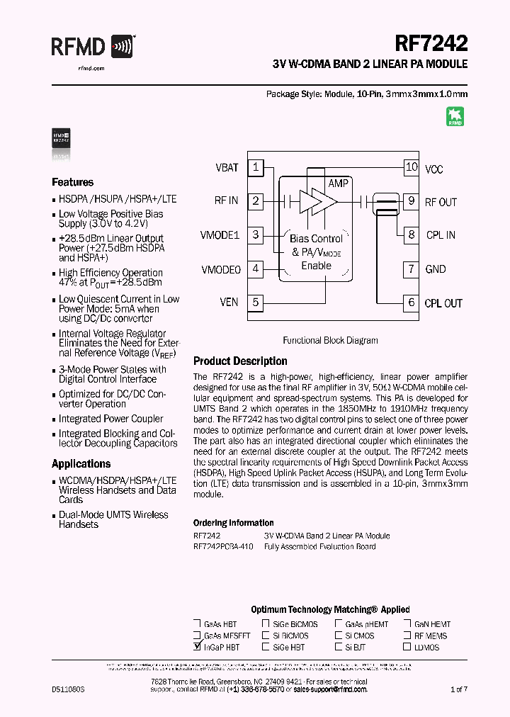 RF7242_3882962.PDF Datasheet