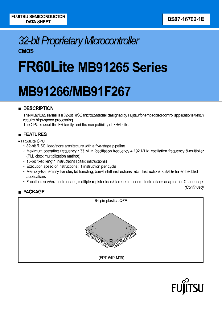 MB91F267PFM-G-E1_3879890.PDF Datasheet
