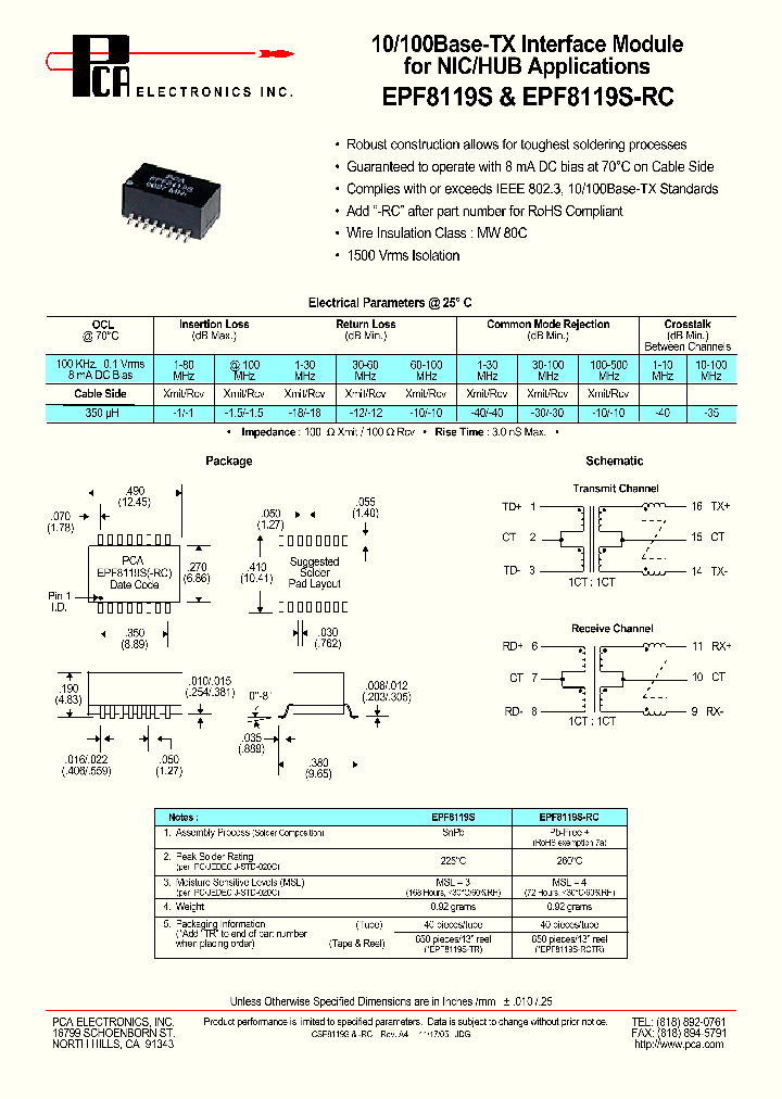 EPF8119S-RCTR_3880753.PDF Datasheet