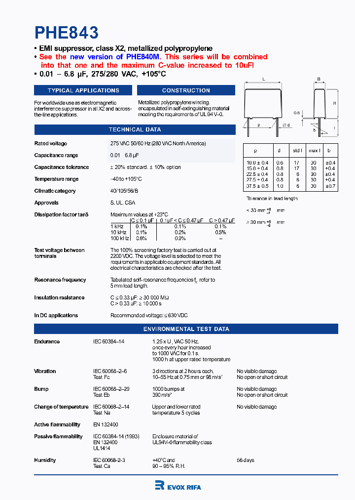 PHE843MR7470K_3885690.PDF Datasheet