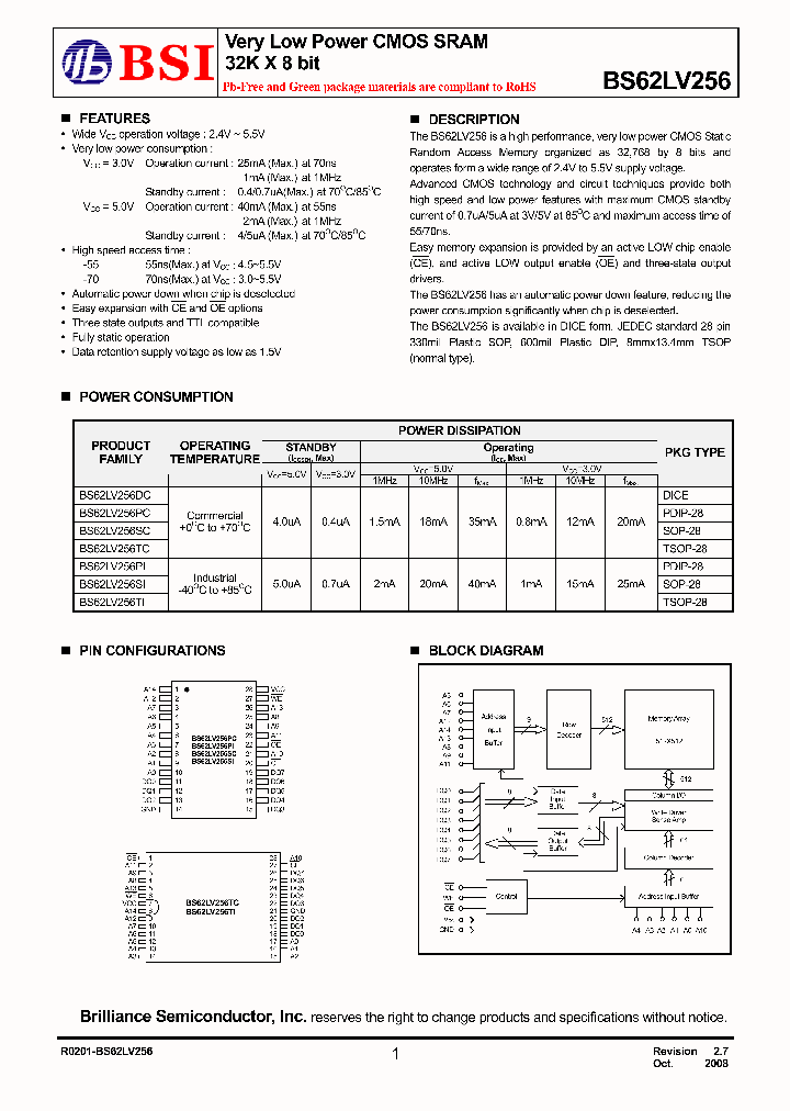 BS62LV256PIP70_3885180.PDF Datasheet
