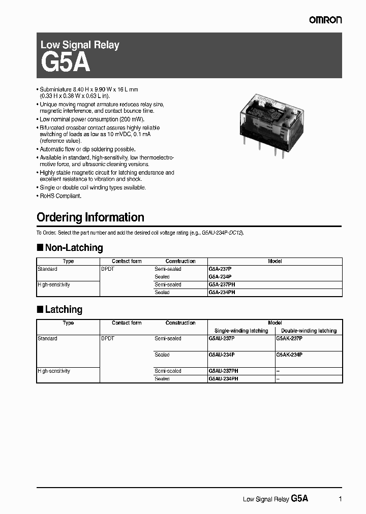 G5AU-234PH-DC9_3884197.PDF Datasheet