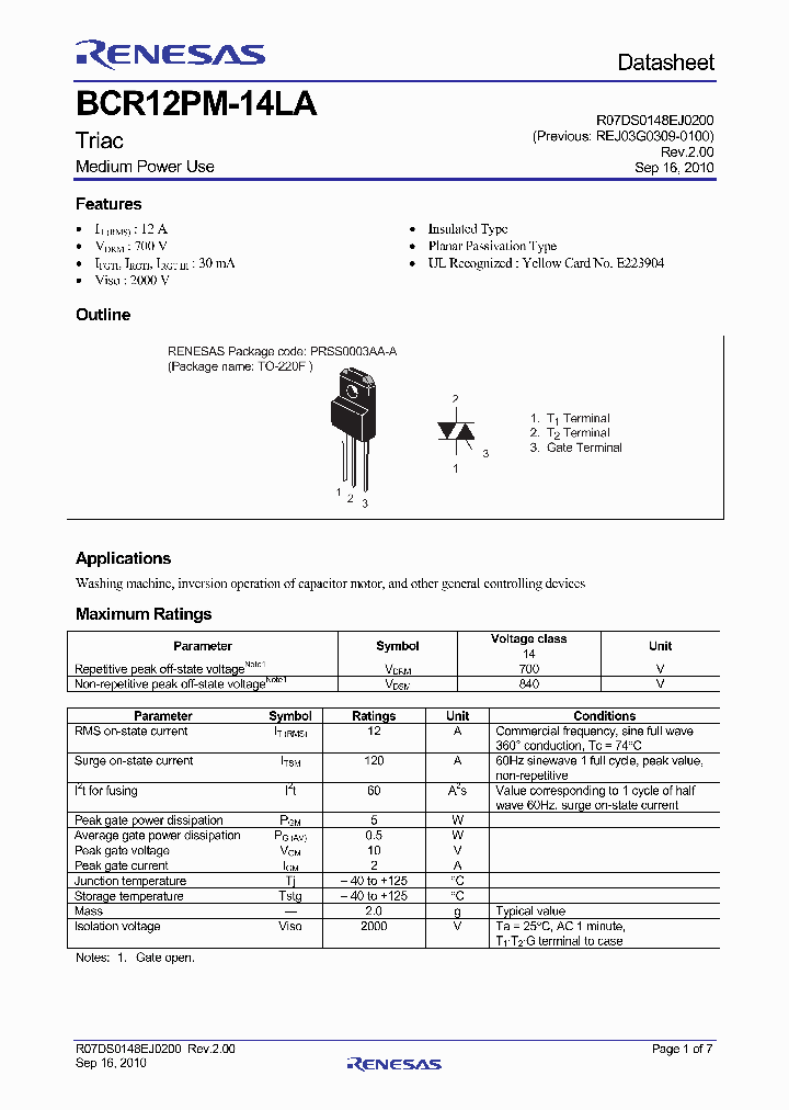 BCR12PM-14LA-A8_3886055.PDF Datasheet